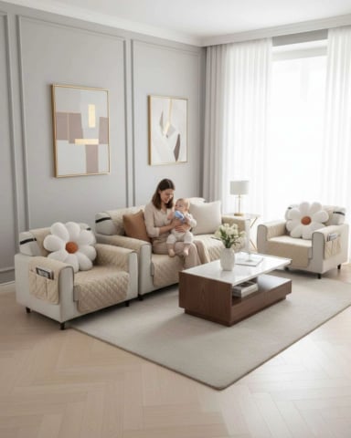 JUEGOS 3+1+1 DE CUBRE SILLON REVERSIBLES CON BOLSAS - 4