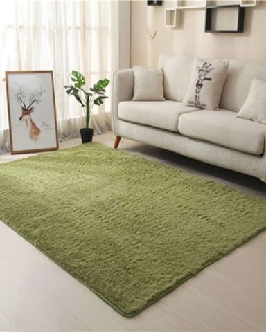ALFOMBRA PELUDA 180X200 VERDE - 1
