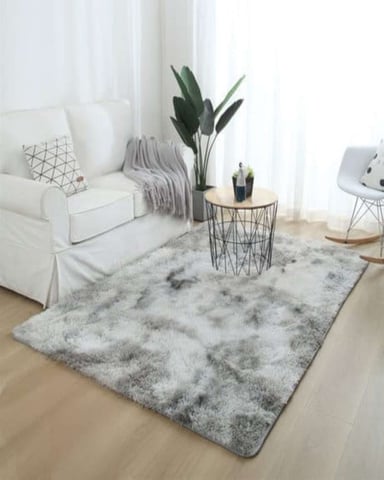 ALFOMBRA PELUDA 150X200 GRIS - 1