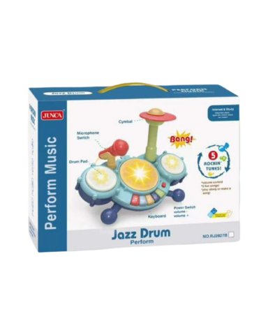JUGUETE DIDACTICO BATERIA MUSICAL CON LUCES Y SONIDO PARA BEBE - 6