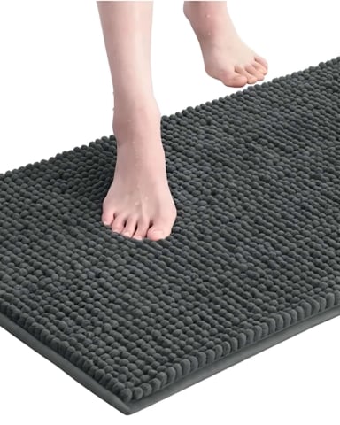 ALFOMBRA DE BAÑO DELGADA GRAFITO 40X60 CM - 1