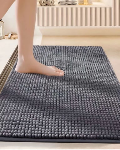 ALFOMBRA DE BAÑO DELGADA GRAFITO 40X60 CM - 4