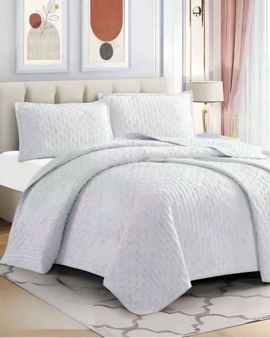 CUBRECAMA QUILT TUFTING DE LUJO SUAVE 2 PLAZAS - 3