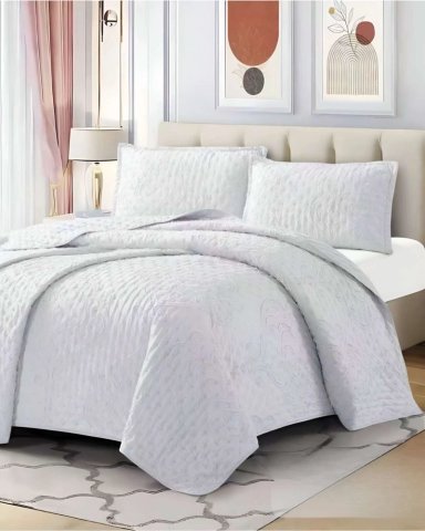 CUBRECAMA QUILT TUFTING DE LUJO SUAVE 2 PLAZAS - 4