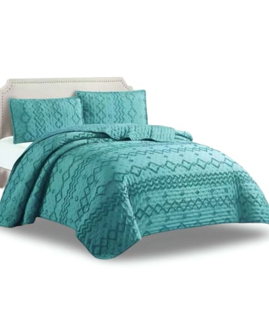 CUBRECAMA QUILT TUFTING DE LUJO SUAVE 2 PLAZAS - 1
