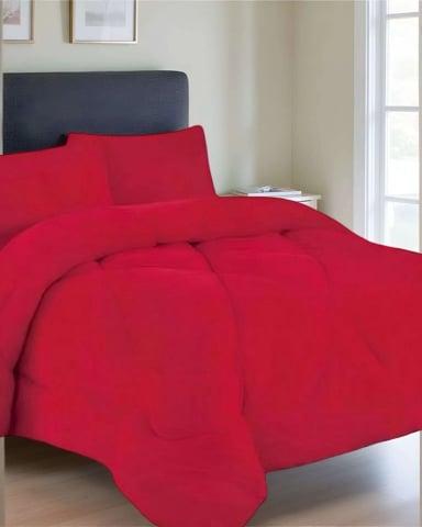 COBERTOR ELEGANTE DE INVIERNO UNICOLOR PLUSH CON CHIPORRO PLAZA Y MEDIA S49 - 3
