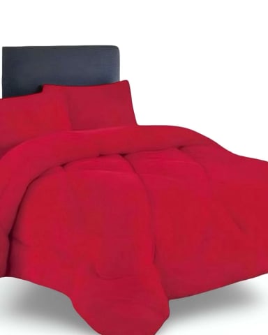 COBERTOR ELEGANTE DE INVIERNO UNICOLOR PLUSH CON CHIPORRO PLAZA Y MEDIA S49 - 4