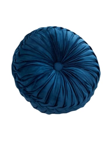 SET DE 2 COJINES RUEDA TERCIOPELO REDONDO SOFA DECORATIVO - 6