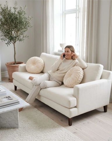 COJIN RUEDA TERCIOPELO REDONDO SOFA DECORATIVO SALON - 1