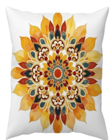 FUNDAS DE COJIN MANDALA ESTAMPADAS PACK DE 4 PIEZAS - 1