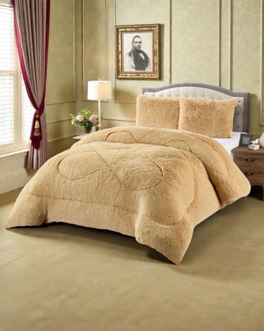 PLUMON CUBRECAMA 2 PLAZAS SHERPA PELUDO INVIERNO DISEÑO SUAVE - 4