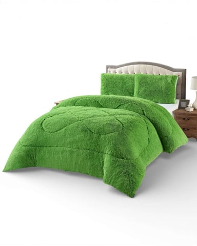 PLUMON CUBRECAMA 2 PLAZAS SHERPA PELUDO INVIERNO DISEÑO SUAVE - 6