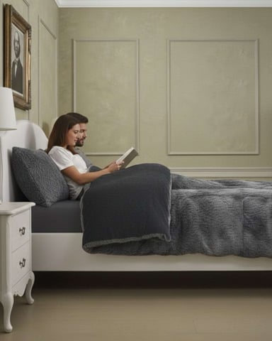 PLUMON CUBRECAMA 2 PLAZAS SHERPA PELUDO INVIERNO DISEÑO SUAVE - 1