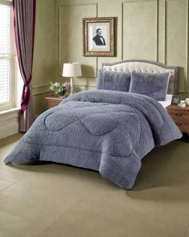 PLUMON CUBRECAMA 2 PLAZAS SHERPA PELUDO INVIERNO DISEÑO SUAVE - 4