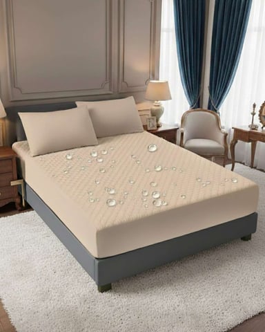 CUBRECOLCHON IMPERMEABLE 2 PLAZAS PROTECCION TOTAL Y MAXIMO CONFORT - 1