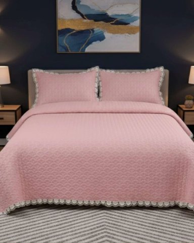 CUBRECAMAS QUILT BORDADOS 2 PLAZA EXTRA SUAVE - 2