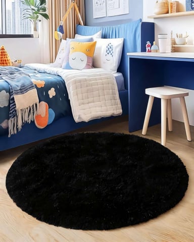 ALFOMBRA REDONDA DE PELO SUAVE SHAGGY 150 CM - 1