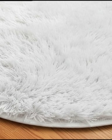 ALFOMBRA REDONDA DE PELO SUAVE SHAGGY 150 CM - 3