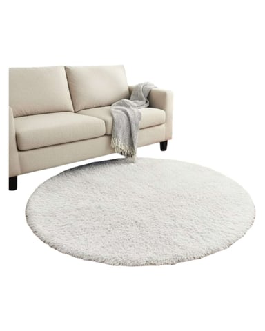 ALFOMBRA REDONDA DE PELO SUAVE SHAGGY 150 CM - 4