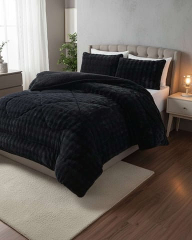 CUBRECAMA ACOLCHADO SUPER CALIENTITO PLUSH CON CHIPORRO 2 PLAZAS - 2