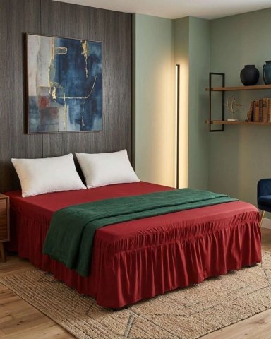 CUBRE BASE DE CAMA ELASTICO AJUSTABLE KING - 6