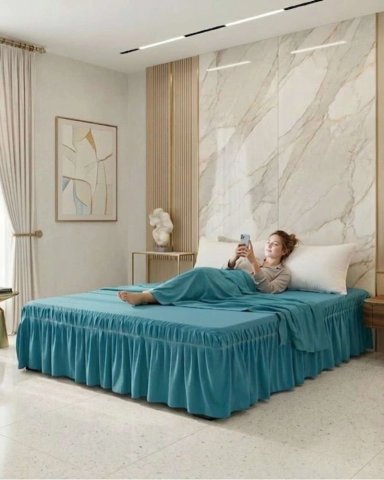 CUBRE BASE DE CAMA ELASTICO AJUSTABLE KING - 2