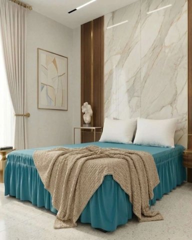 CUBRE BASE DE CAMA ELASTICO AJUSTABLE KING - 3