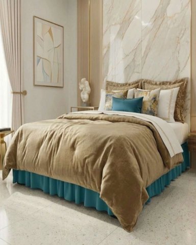 CUBRE BASE DE CAMA ELASTICO AJUSTABLE KING - 6