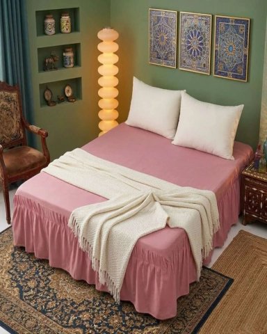 CUBRE BASE DE CAMA ELASTICO AJUSTABLE KING - 6