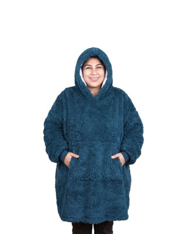 MANTA POLERON HOODIE GIGANTE CON CHIPORRO SHERPA - UNISEX TE RMICO - 4
