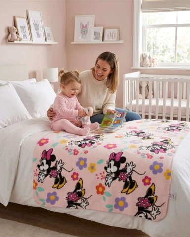 MANTA POLAR INFANTIL 115X130 CM SUAVE Y LIGERA MINNIE MOUSE - 3