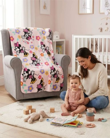 MANTA POLAR INFANTIL 115X130 CM SUAVE Y LIGERA MINNIE MOUSE - 4