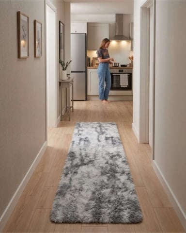 ALFOMBRA PASILLERA SHAGGY 60X200 CM PELO LARGO SUAVE - 1