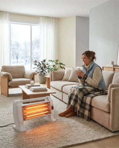 ESTUFA CALEFACTOR CUARZO KENDAL KC-1200 POTENCIA AJUSTABLE 1200W - 1