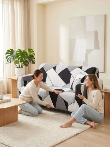 FUNDA DE SOFA ELASTICADA EFECTO TAPIZADO 360° - 2 CUERPOS - 2