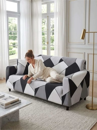 FUNDA DE SOFA ELASTICADA EFECTO TAPIZADO 360° - 2 CUERPOS - 5