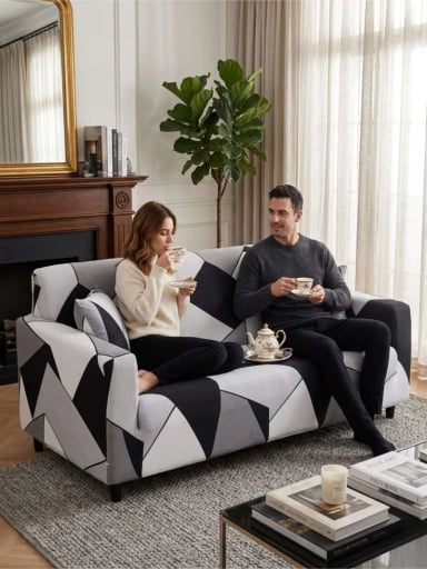 FUNDA DE SOFA ELASTICADA EFECTO TAPIZADO 360° - 2 CUERPOS - 7