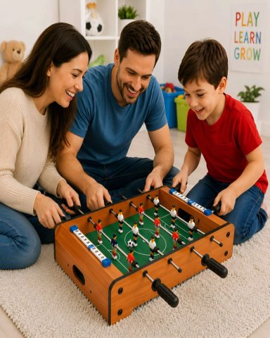 TACA TACA DE MESA MINI FUTBOL DE MADERA JUEGO INFANTIL - 2
