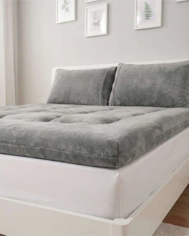 CUBRE COLCHON ACOLCHADO PLUSH ULTRA SUAVE 2 PLAZAS - 7