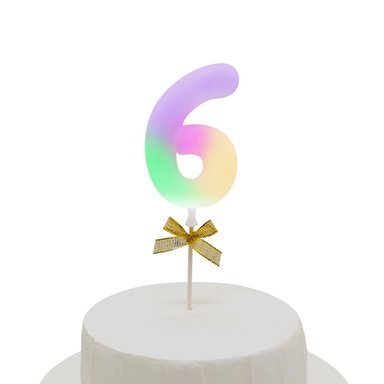 TOPPER TORTA NUMERAL LED #6 - 1