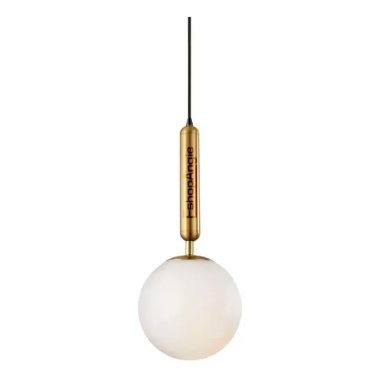 LAMPARA COLGANTE DORADA ESFERA FOCO MODELO NORDICA - 1