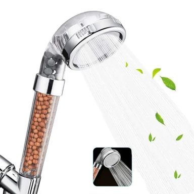 ECO DUCHA SPA CABEZAL PARA DUCHA TELEFONO MANGO FILTRADOR (Transparente) - 1