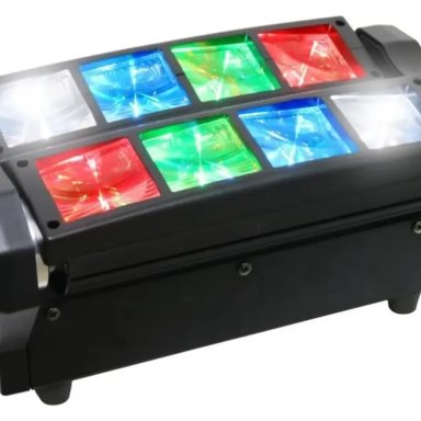 CABEZA MOVIL LED SPIDER BEAM RGBW DMX 8X3W LUZ DISCO - 1