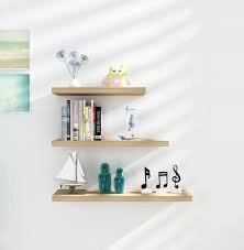 REPISAS FLOTANTES DE MADERA, DISEÑADAS PARA UN ASPECTO MINIMALISTA SIN SOPORTES VISIBLES. EL JUEGO I - 1