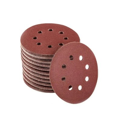 SET 100 LIJAS #180 VELCRO CON 8 ORIFICIOS 125MM 5 PULGADAS - 1
