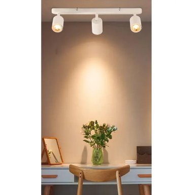 APLIQUE LAMPARA TRIPLE DIRIGIBLE CON AMPOLLETA DICROICA GU10 (Blanco Luz calida) - 1