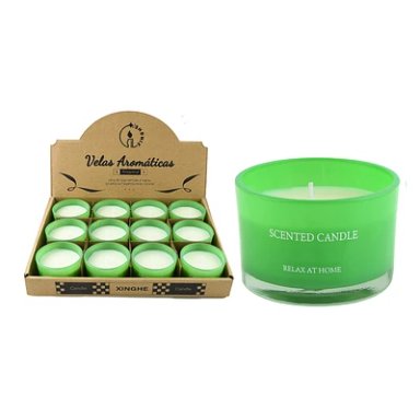 VELA AROMATICA EN VASO VERDE 5*7.3CM - 1