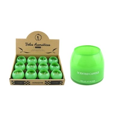 VELA AROMATICA EN VASO VERDE 6*6.2CM - 1