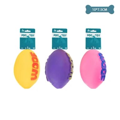 BALON DE FUTBOL AMERICANO PARA PERRO COLOR ALEATORIO 10*7.5CM - 1