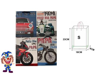 BOLSA DE REGALO (COCHE/CARRO CARRERAS/MOTOCICLETA/MOTO/TAMAÑO S/23X18X8CM) - 1